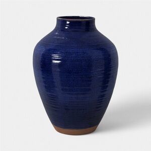 STUDIO MCGEE NWT Tuscan ceramic vase -blue -XL
